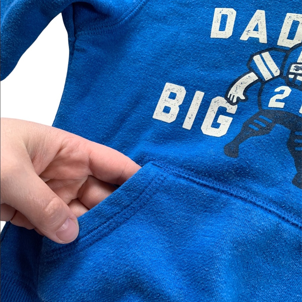 Jumping Beans Blue Daddy's Big Guy Pullover Hoodie 2T - Picture 2 of 7